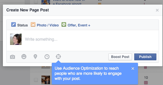 facebook auditorijas optimizācija ziņām