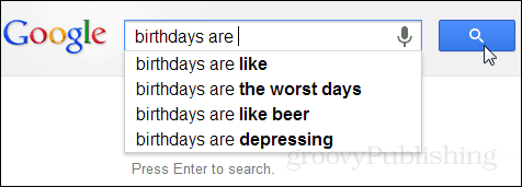 Ko google domā par dzimšanas dienām