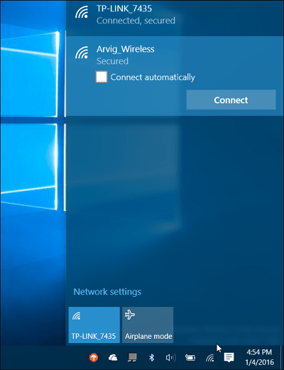 Tīkla Windows 10