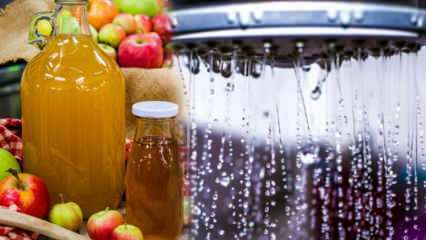 Kādas ir ābolu sidra etiķa sulas priekšrocības? Kas notiek, ja dušas ūdenim pievieno ābolu sidra etiķi?