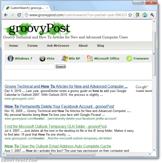 Kā lietot Google vietņu meklēšanu no Chrome Omni joslas