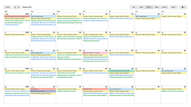 google kalendārs ical plānotie pasākumi tiek organizēti kalendāri universitātes studenti