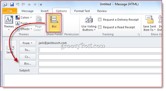 Atklājiet BCC programmā Outlook 2010
