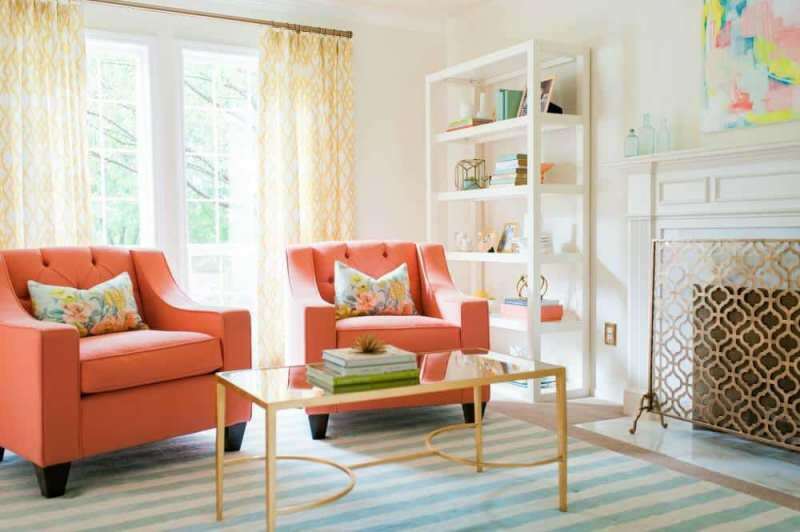 Mājas dekorēšanas ieteikumi, kurus var izteikt ar laša krāsu