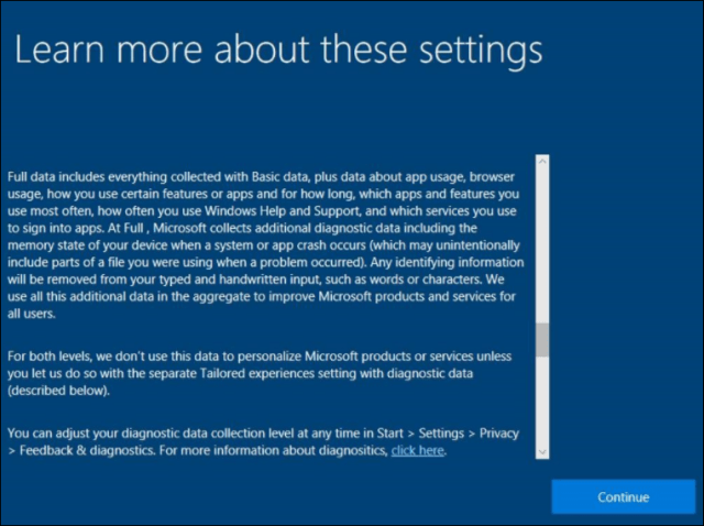 Windows 10 uzziniet vairāk konfidencialitātes iestatījumu