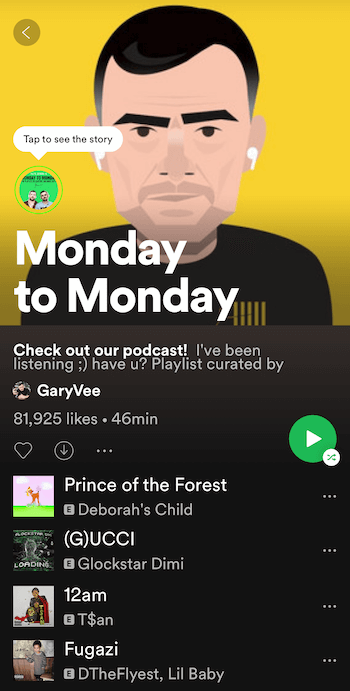 No pirmdienas līdz pirmdienai Spotify atskaņošanas saraksts no GaryVee