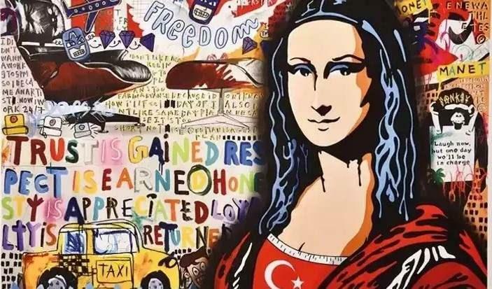 Mona Liza ar Turcijas karogu