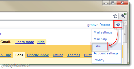 gmail iestatījumu laboratorijas