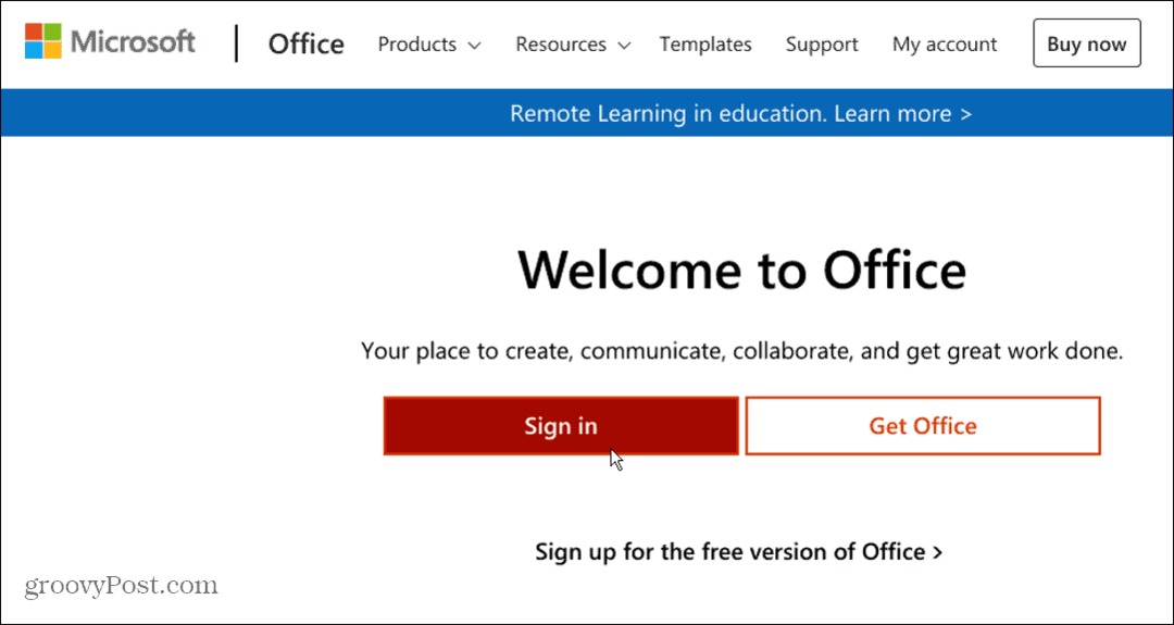 Office-dot-com izmantojiet Microsoft Office Chromebook datorā