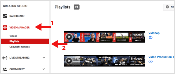 YouTube izveidojiet sēriju atskaņošanas sarakstu