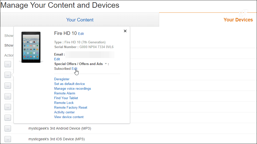 Kā noņemt reklāmas no Fire HD 10 bloķēšanas ekrāna