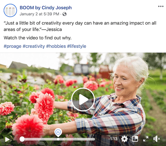 Facebook video ieraksts BOOM! autore Sindija Džozefa