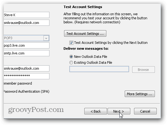 Outlook 2010 SMTP POP3 IMAP iestatījumi - 08
