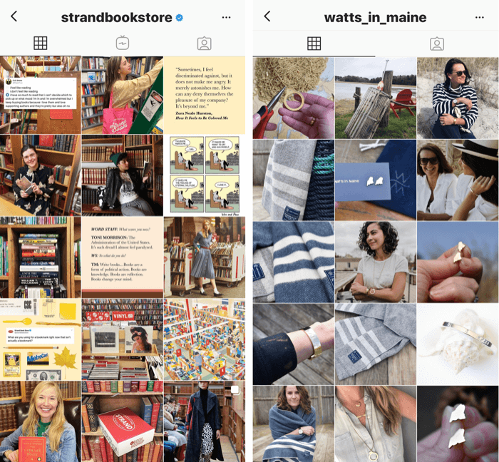 divi Instagram profili ar zilā un dzeltenā toņa filtriem