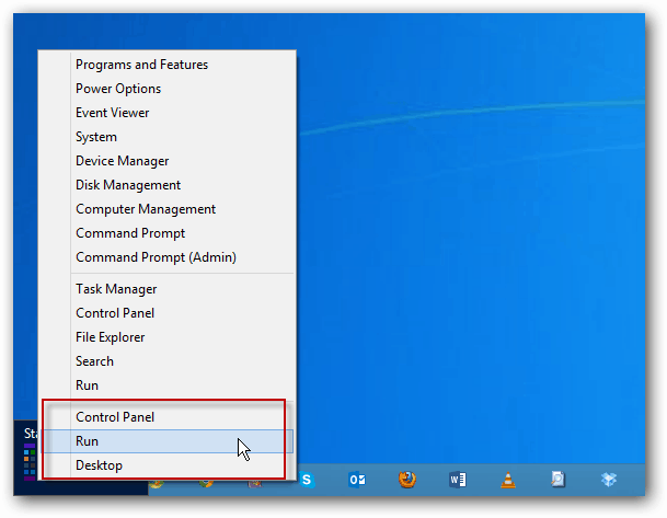 Windows 8 barošanas izvēlnes rezultāti