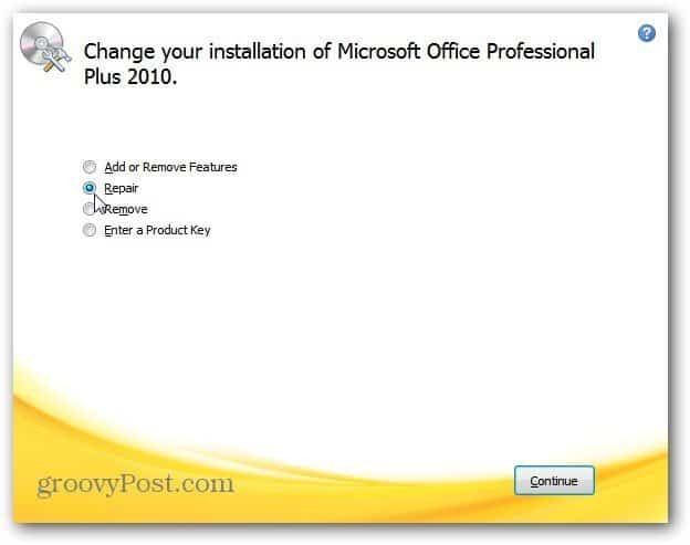 Microsoft Office: diagnosticējiet problēmas un labojiet programmas, kas sabojājas