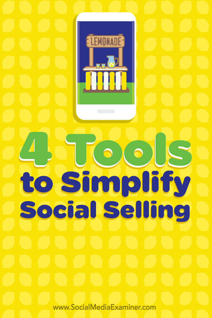 četri rīki sociālās pārdošanas vienkāršošanai