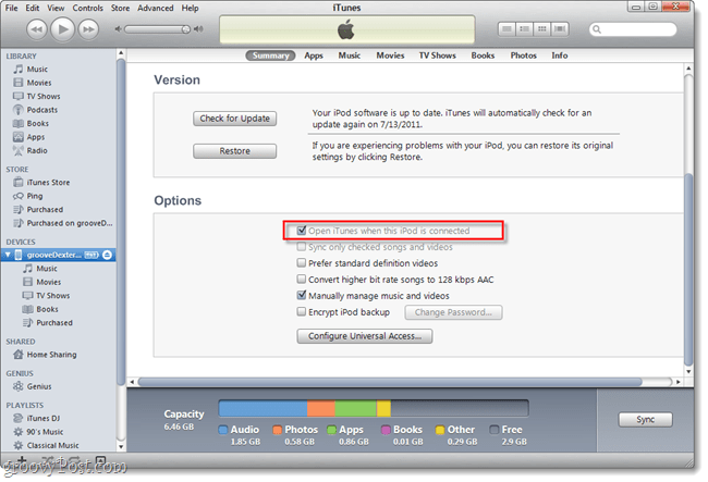 Kā apturēt iTunes automātisku palaišanu, pievienojot iPhone vai iPod