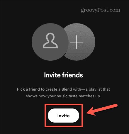 spotify uzaicinājuma poga