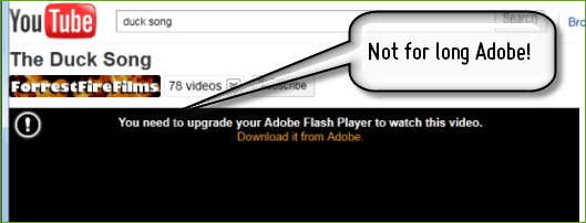 Skatieties YouTube, neinstalējot Adobe Flash Player
