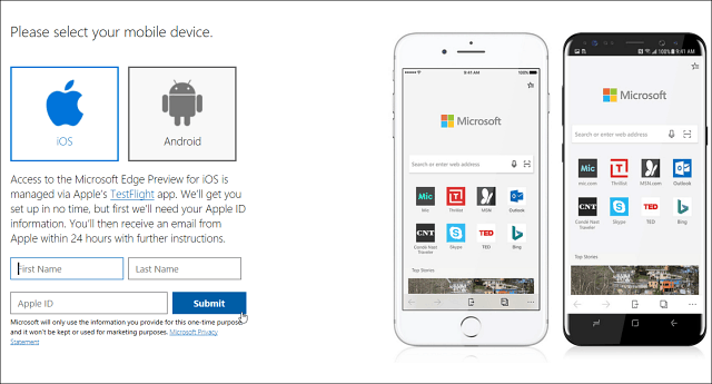 Microsoft Edge tīmekļa pārlūks drīzumā būs pieejams operētājsistēmā iOS