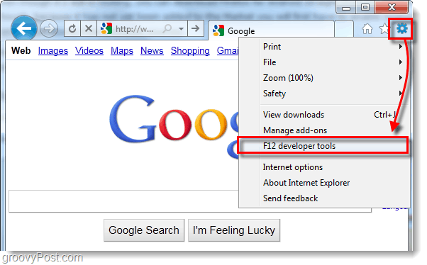 ie9 Internet Explorer 9 izstrādātāju rīki