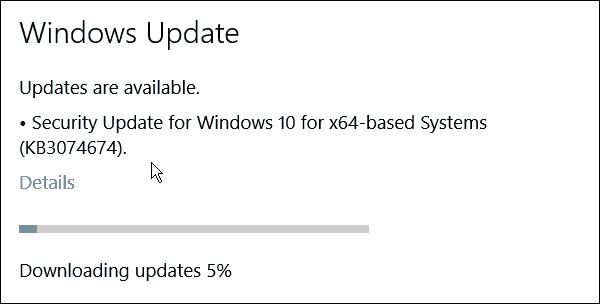 Windows 10 iegūst vēl vienu labojumfailu apkopojumu (KB3074674)