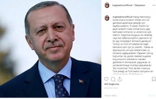 Tuğba Ekinci dalīšanās ar prezidentu Tayyip Erdoğan