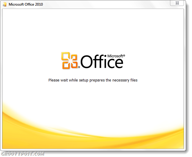 Office 2010 instalētāja ekrānuzņēmums