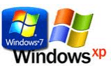 Windows Xp un Windows 7 logotipi