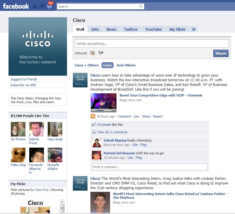 Sociālo mediju palaišana ietaupa Cisco vismaz 100 000 USD