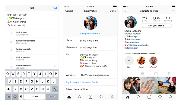 Instagram tagad ļauj lietotājiem no sava profila BIOS izveidot saiti uz vairākiem hashtagiem un citiem kontiem.