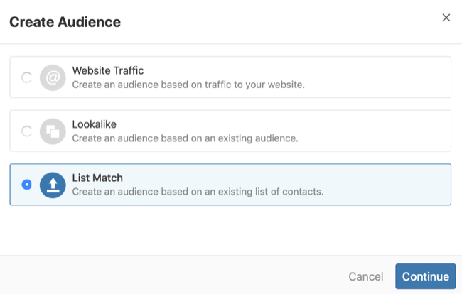 2. solis, kā izveidot Quora saraksta atbilstības auditoriju