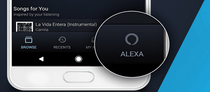 alexa amazon mobilās mūzikas lietotne