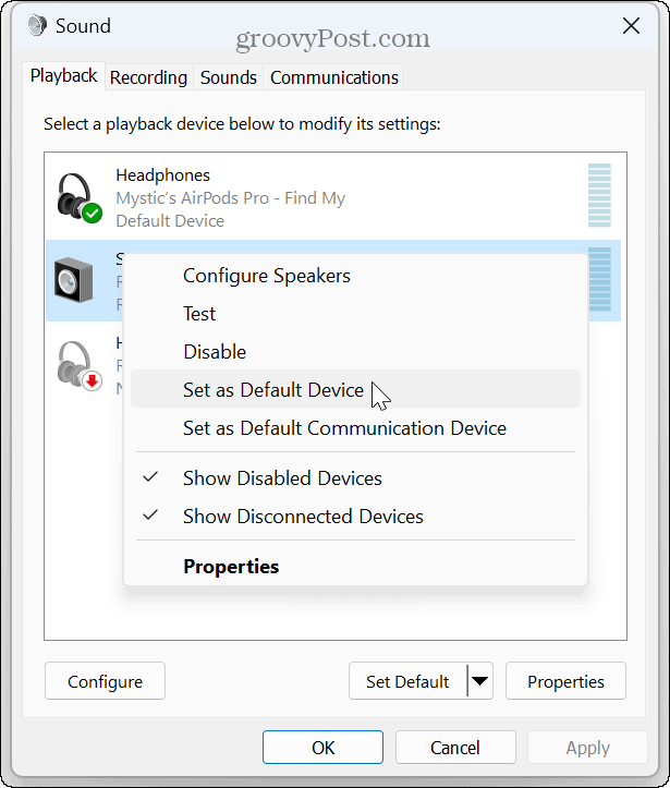 Windows 11 neatklāj austiņas