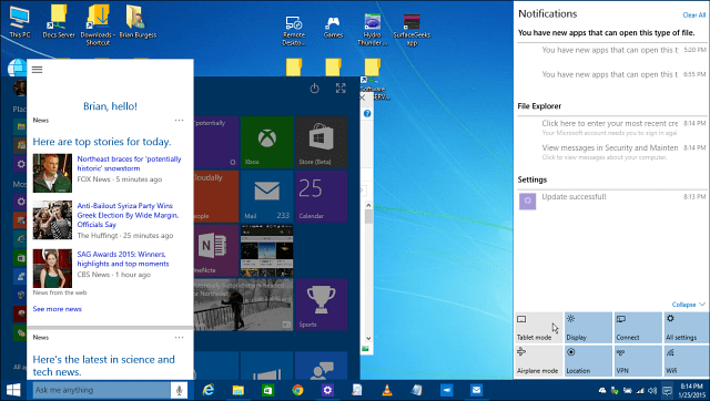 Windows 10 tehniskais priekšskatījums