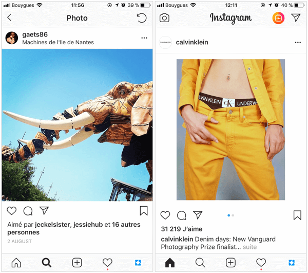 Kvadrātveida Instagram ziņas izmērs ir 1080 x 1080 pikseļi, lai plūsmā iegūtu vislabāko kvalitāti, un iegarenas Instagram ziņas ir labākas ar 1080 x 1350 pikseļiem. 