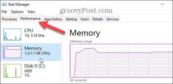 Atrodiet pieejamos atmiņas slotus operētājsistēmā Windows 11