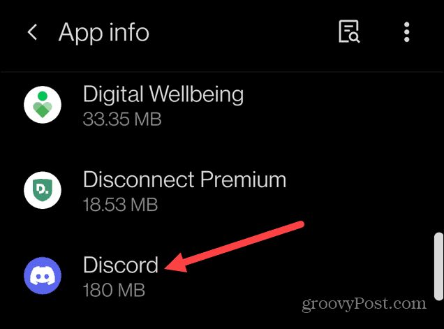 Discord lietotnes informācija Android