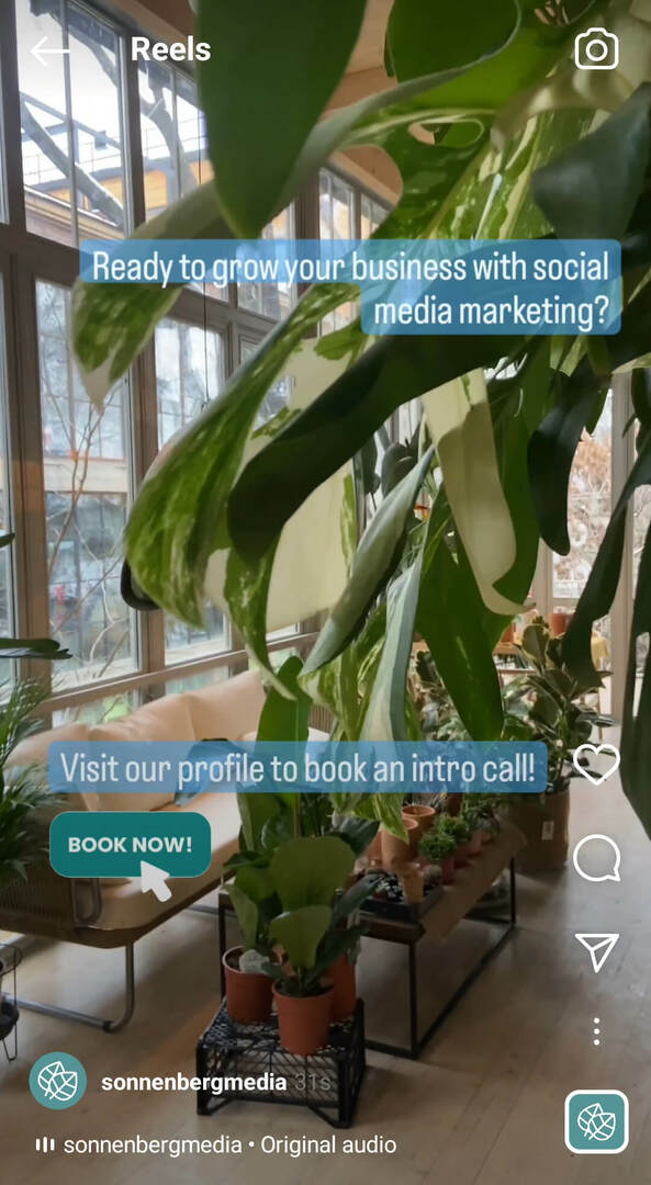 kā-in-instagram-reklāmās-iekļaut-cta-call-to-action-add-relevant-animated-stickers-in-reels-and-stories-sonnenbergmedia-example-10
