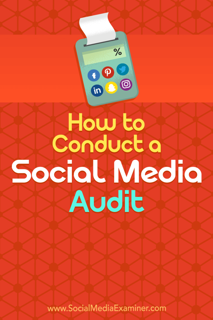 Kā veikt sociālo mediju auditu, ko veic Ana Gotter vietnē Social Media Examiner.