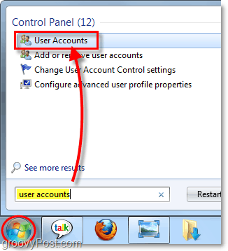 piekļūt lietotāju kontiem sistēmā Windows 7