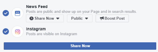 Kā pāriet uz Instagram no Facebook darbvirsmā, 1. solis, pārliecinieties, ka varat izlikt Instagram no Facebook