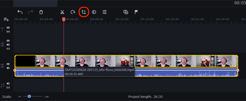 apgrieziet video Movavi Video Editor Plus