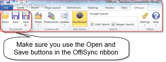 OffiSync: sinhronizējiet Google dokumentus ar Office 2010