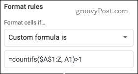 COUNTIFS formula Google izklājlapās
