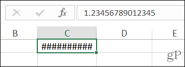 Skaitļu simboli programmā Excel