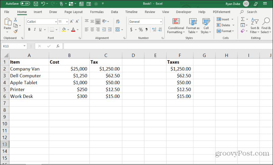 formulas šūnas tiek kopētas un ielīmētas programmā Excel