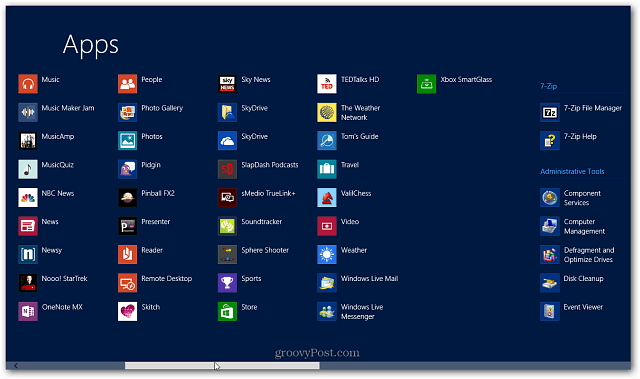 Atrodiet visas operētājsistēmā Windows 8 instalētās lietotnes (atjauninātas uz 8.1)