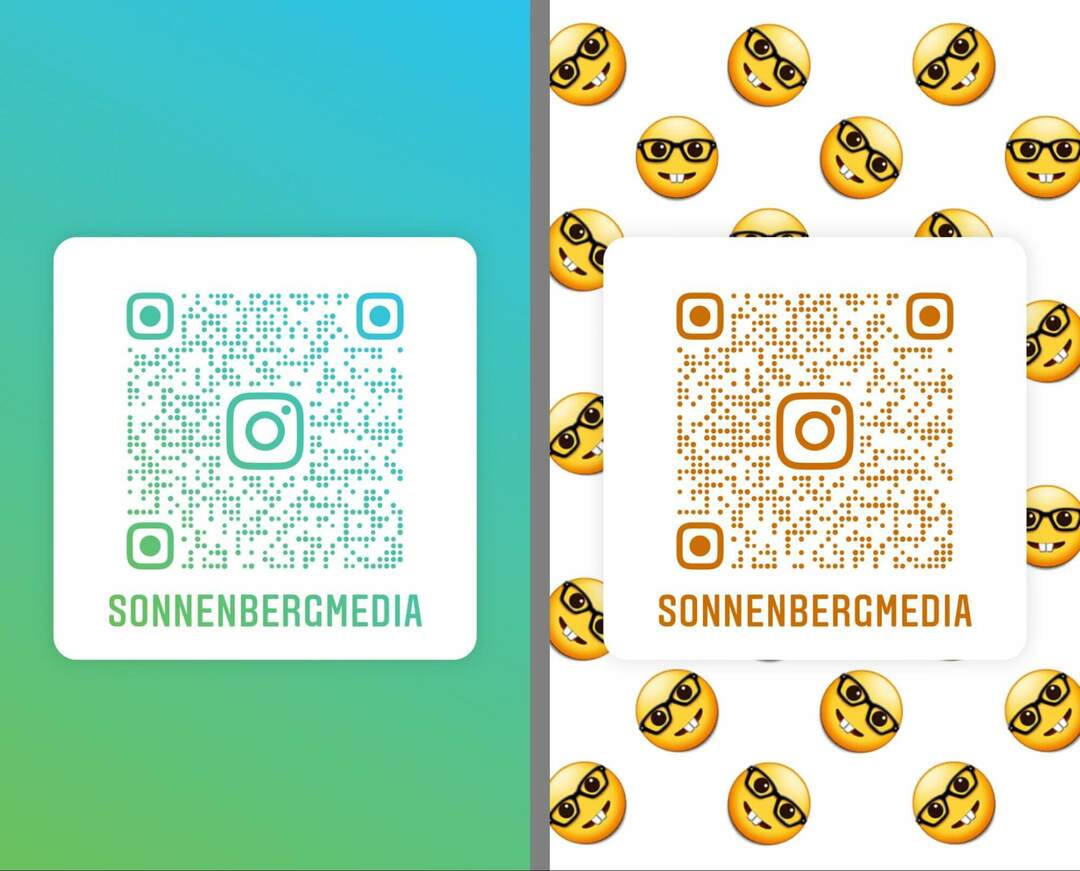 kā-izveidot-instagram-qr-code-to-share-a-profile-change-color-design-options-emoji-pattern-sonnenbergmedia-example-12